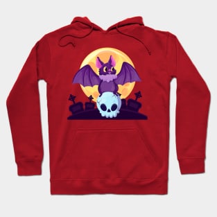 BAT & SKULL design Hoodie